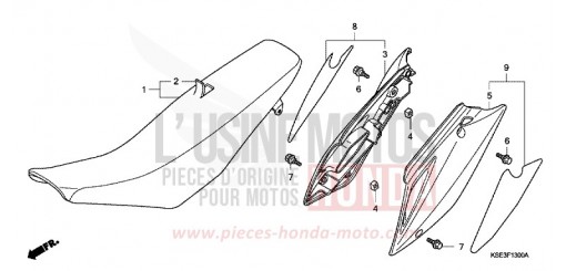 SEAT/SIDE COVER CRF150R8 de 2008